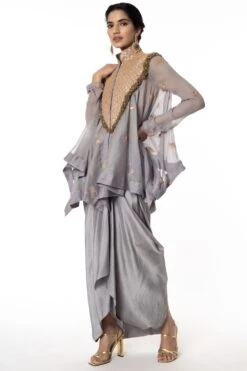 Anamika Khanna Grey Embroidered Co-ord Set -Inca Sales Store 279an2 3