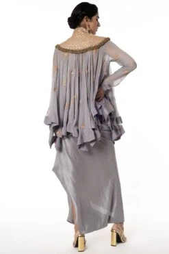 Anamika Khanna Grey Embroidered Co-ord Set -Inca Sales Store 279an2 5