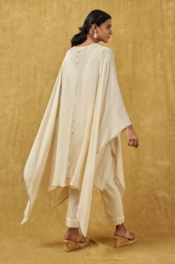 Ahilian Beige Crystal Embellished Kaftan Set -Inca Sales Store 2802an04 6