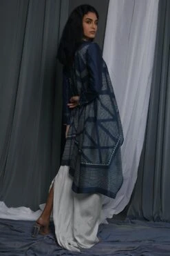 Krishna Mehta Indigo Printed Jacket -Inca Sales Store 28042023km07 2