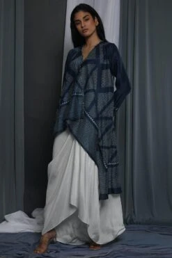 Krishna Mehta Indigo Printed Jacket -Inca Sales Store 28042023km07 3