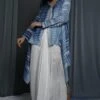 Krishna Mehta Blue Shaded Jacket