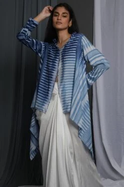 Krishna Mehta Blue Shaded Jacket 7 Krishna Mehta Blue Shaded Jacket -Inca Sales Store 28042023km12 2