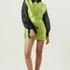 Kanika Goyal Label Green Taffeta Mini Dress