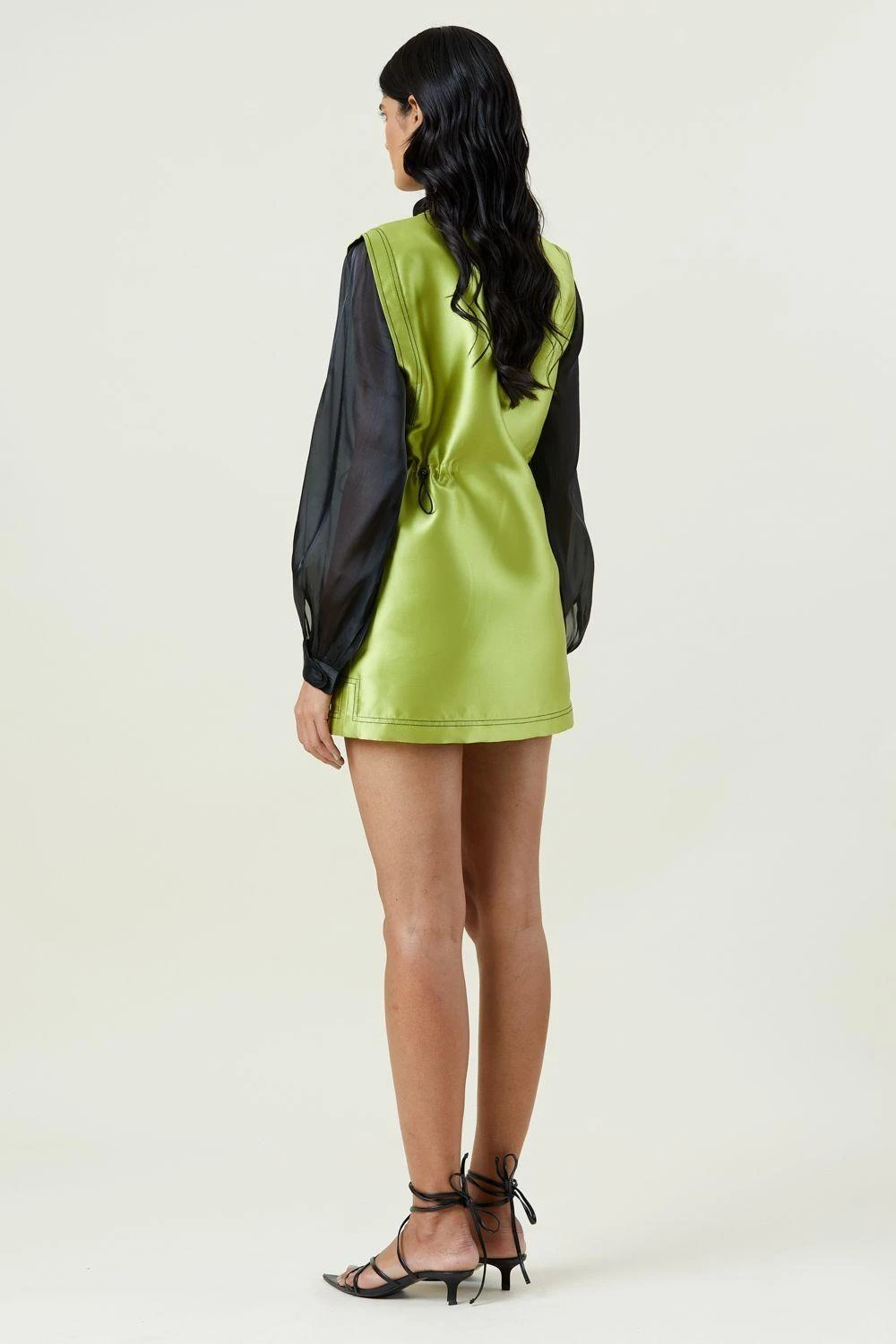 Kanika Goyal Label Green Taffeta Mini Dress 6 Kanika Goyal Label Green Taffeta Mini Dress - Image 4