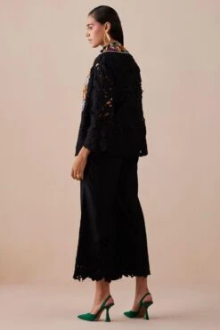 Chandrima Black Embellished Cutwork Jacket -Inca Sales Store 2811cha41 4