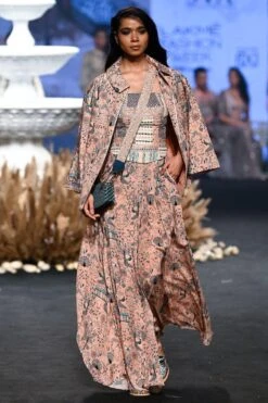 SVA Pink Mor Jaal Print Jacket Set -Inca Sales Store 2811srl7 2