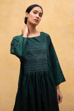 Injiri Emerald Handwoven Smoked Dress -Inca Sales Store 2812inj9 4