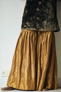 Shorshe Moss Green Velvet Kurta & Sharara -Inca Sales Store 2812sho4 4