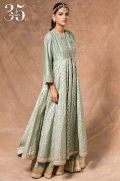 Jayanti Reddy Mint Double Tiered Anarkali Set -Inca Sales Store 283jr11 3
