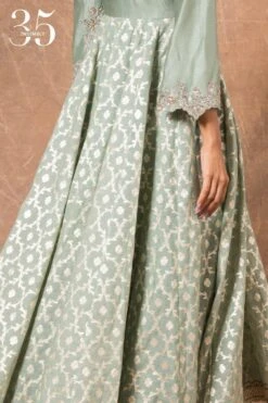Jayanti Reddy Mint Double Tiered Anarkali Set -Inca Sales Store 283jr11 5