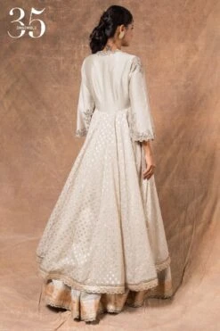 Jayanti Reddy Ivory Double Tiered Anarkali Set -Inca Sales Store 283jr19 5