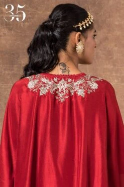 Jayanti Reddy Maroon Embroidered Kaftan 12 Jayanti Reddy Maroon Embroidered Kaftan -Inca Sales Store 283jr35 5