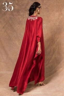Jayanti Reddy Maroon Embroidered Kaftan 13 Jayanti Reddy Maroon Embroidered Kaftan -Inca Sales Store 283jr35 6