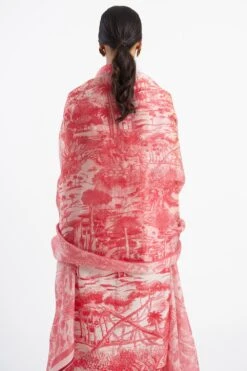 Kshitij Jalori Ranthambore Ruby Dupatta -Inca Sales Store 283kj49 3