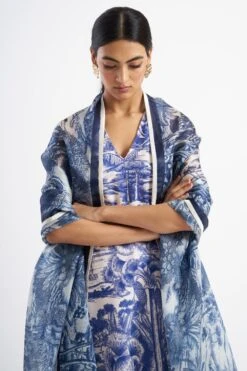 Kshitij Jalori Ranthambore Tanzenite Dupatta -Inca Sales Store 283kj50 3