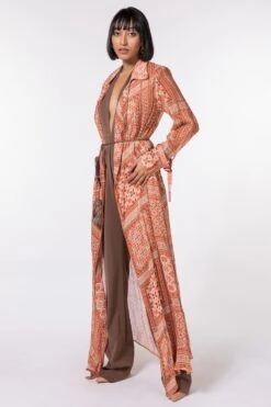 Nikita Mhaisalkar Tribal Print Sheeted Trench Coat 8 Nikita Mhaisalkar Tribal Print Sheeted Trench Coat -Inca Sales Store 284nm10 2