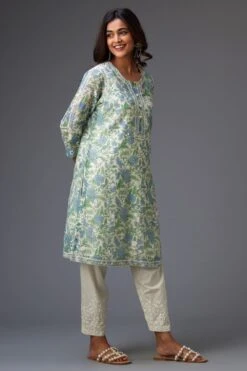 KORA Blue Hand Block Printed Kurta Set -Inca Sales Store 28623kv6 4