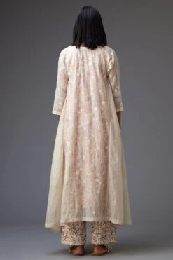 KORA Off White & Blue Embellished Asymmetric Kurta Set -Inca Sales Store 28623kv9 6