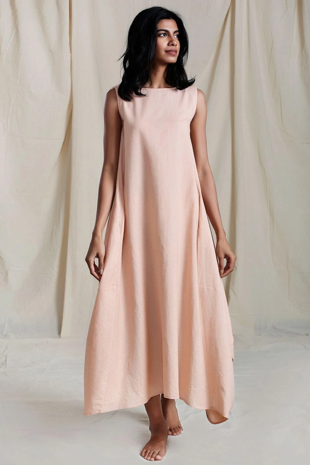 Mati Vari Aakaar Peach Dress 3 Mati Vari Aakaar Peach Dress