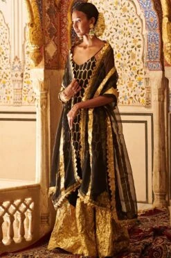 Itrh Black Embroidered Sharara Set -Inca Sales Store 287itrh11 3