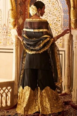 Itrh Black Embroidered Sharara Set -Inca Sales Store 287itrh11 6