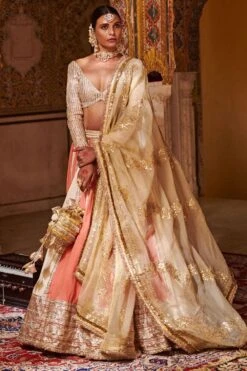 Itrh Pink Embroidered Linen Lehenga Set -Inca Sales Store 287itrh3 5
