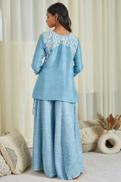 Twenty Nine Powder Blue Bandhani Sharara Set -Inca Sales Store 287twennin34 5