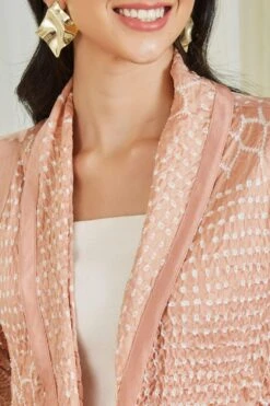 Twenty Nine Peach Gajji Silk Cape Set 10 Twenty Nine Peach Gajji Silk Cape Set -Inca Sales Store 287twennin6 4