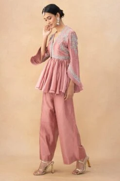 Jayanti Reddy Peach Zardosi Embellished Top -Inca Sales Store 28823jrs6 3