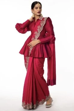 Jayanti Reddy Pink Zardosi Embroidered Sari -Inca Sales Store 289jr4 3