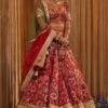 Simar Dugal Red Chintz Printed Lehenga Set -Inca Sales Store 2910sd02 1