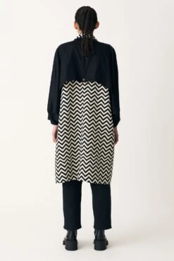 Three Bat Sleeve Chevron Trench Overlay Co-ord Set -Inca Sales Store 291123te11 3