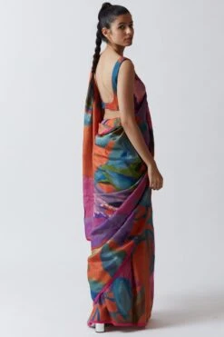 YAM Orange Hand Painted Linen Blouse -Inca Sales Store 2911yam13 5