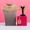 Zevar By Geeta Gold Kundan Necklace Set -Inca Sales Store 2912zg1 1