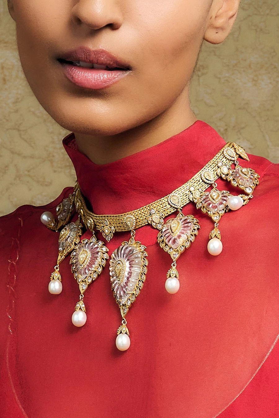 Tarun Tahiliani Accessories Rock Crystal Necklace 4 Tarun Tahiliani Accessories Rock Crystal Necklace - Image 2