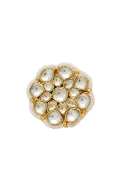 Maisara Kundan Floral Ring