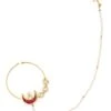Maisara Pink Gold Finish Jadau Nose Ring -Inca Sales Store 29523mai36 1