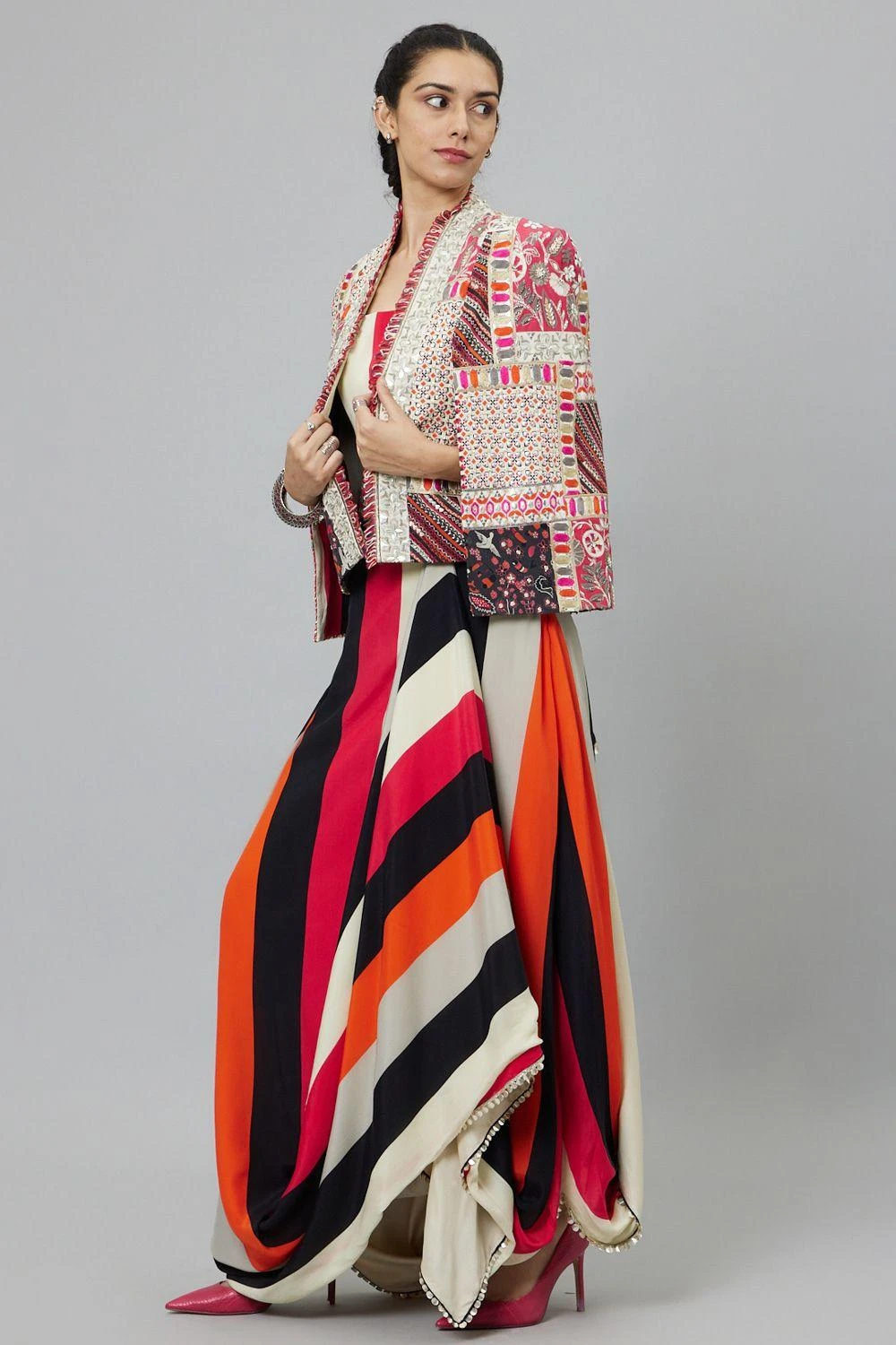 SVA Shahar Striped Jacket Set 4 SVA Shahar Striped Jacket Set - Image 2