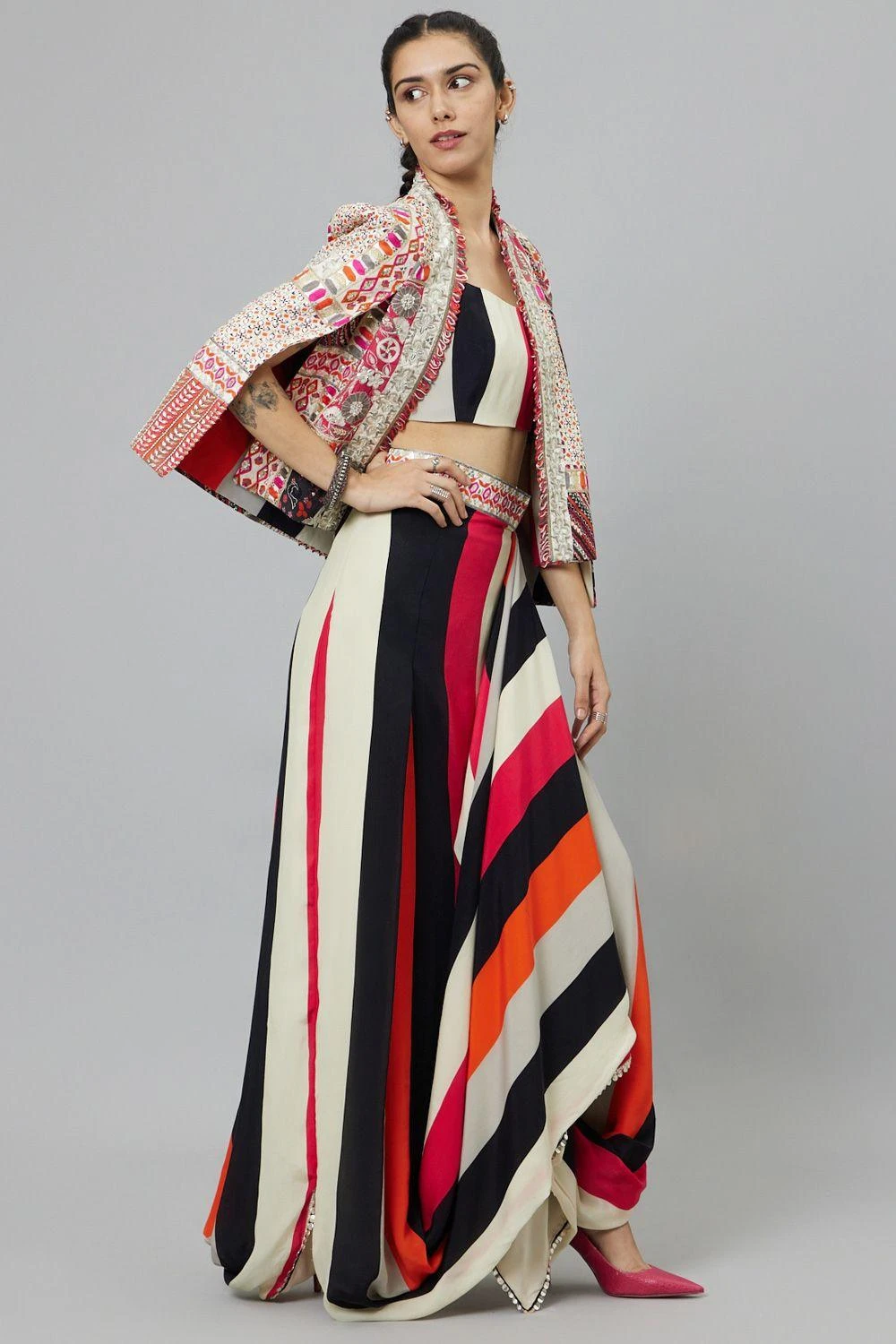 SVA Shahar Striped Jacket Set 5 SVA Shahar Striped Jacket Set - Image 3