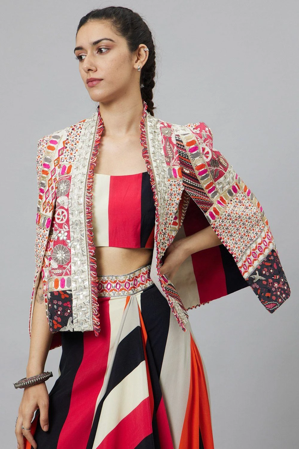 SVA Shahar Striped Jacket Set 6 SVA Shahar Striped Jacket Set - Image 4