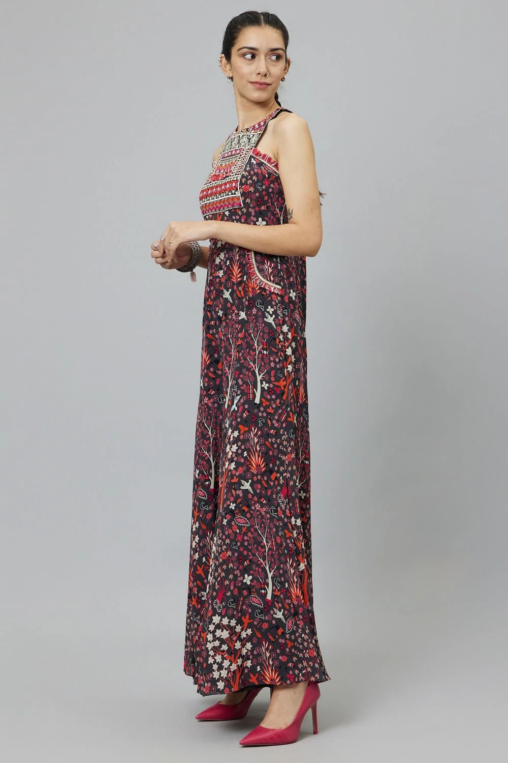 SVA Grey Abstract Printed Jumpsuit 4 SVA Grey Abstract Printed Jumpsuit - Image 2