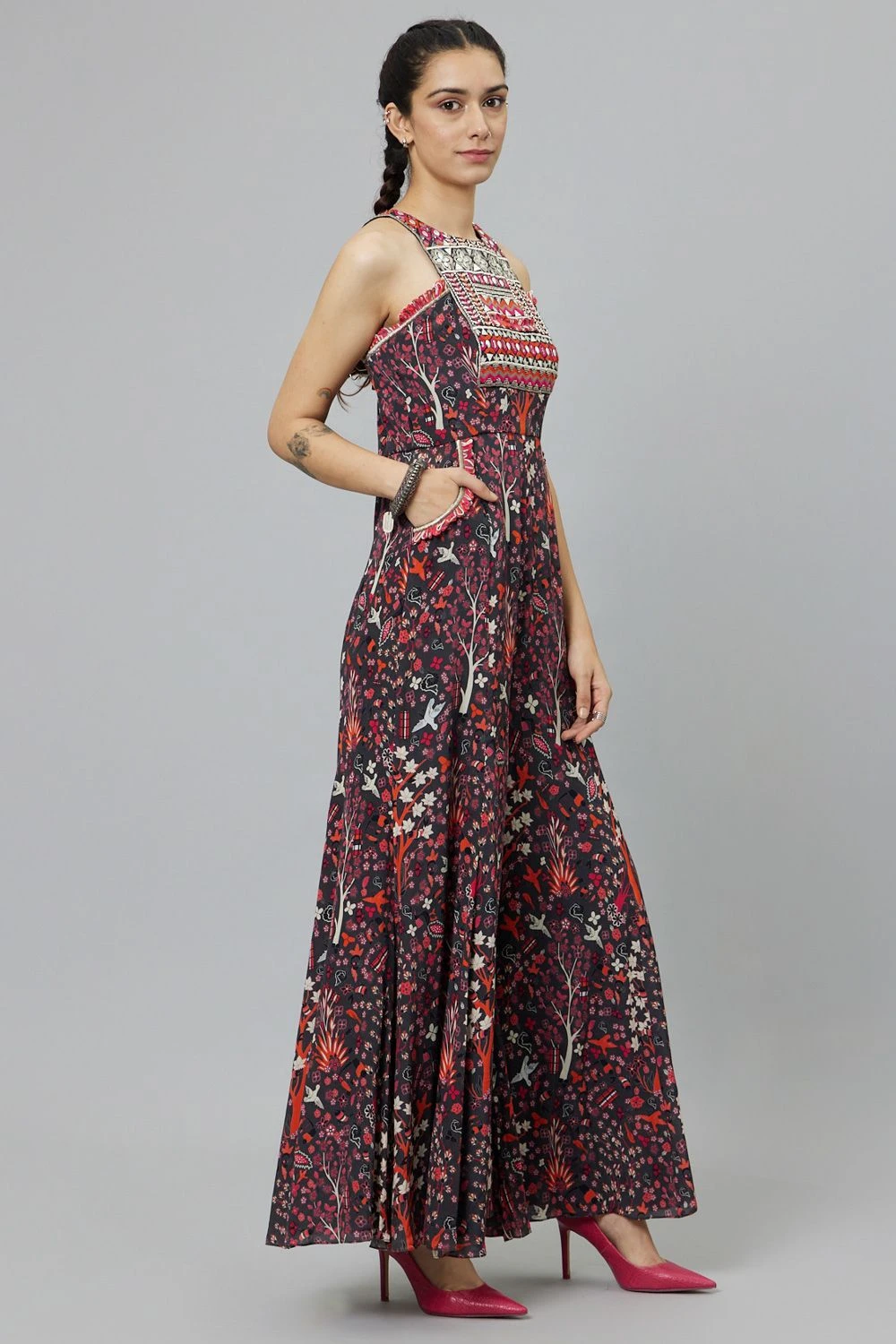 SVA Grey Abstract Printed Jumpsuit 5 SVA Grey Abstract Printed Jumpsuit - Image 3