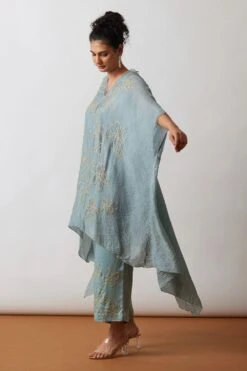 ONE NOT TWO Cloud Blue Floral Embellished Kaftan Set -Inca Sales Store 29623ont18 3