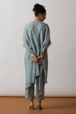 ONE NOT TWO Cloud Blue Floral Embellished Kaftan Set -Inca Sales Store 29623ont18 5