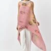 Kiran Uttam Ghosh Peach Pleated Wrap -Inca Sales Store 296kug10 1
