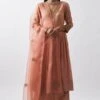 Rhua Gold Peach Handwoven Anarkali Set -Inca Sales Store 296rhu1 1