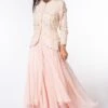 Devika Bhayana Pink Embroidered Jacket & Sharara Pants