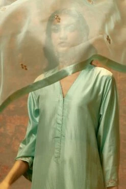 BRIH Aqua Hand Embellished Dupatta -Inca Sales Store 29723bh41 4