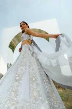 Mishru Cloudy Blue Embroidered Lehenga Set -Inca Sales Store 297misro37 5